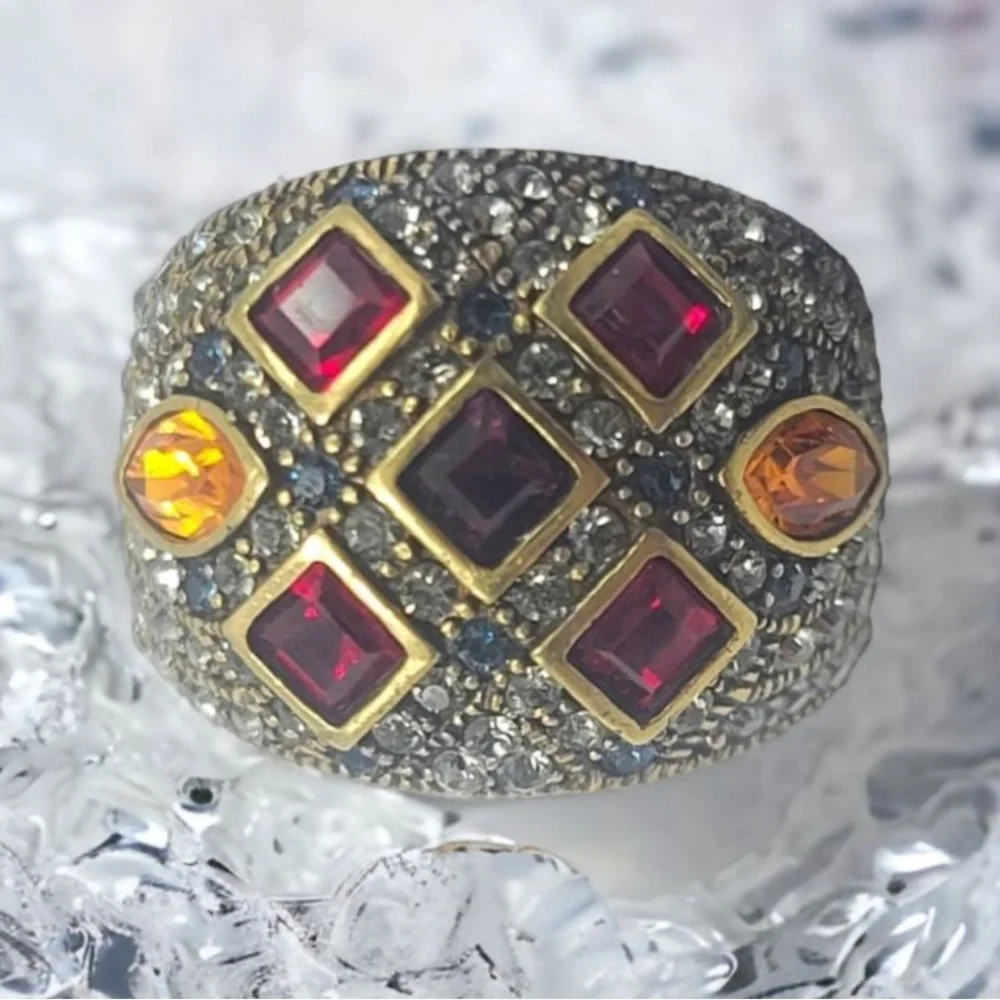 Artful Treasure Crystal Ring/Heidi Daus SZ 10